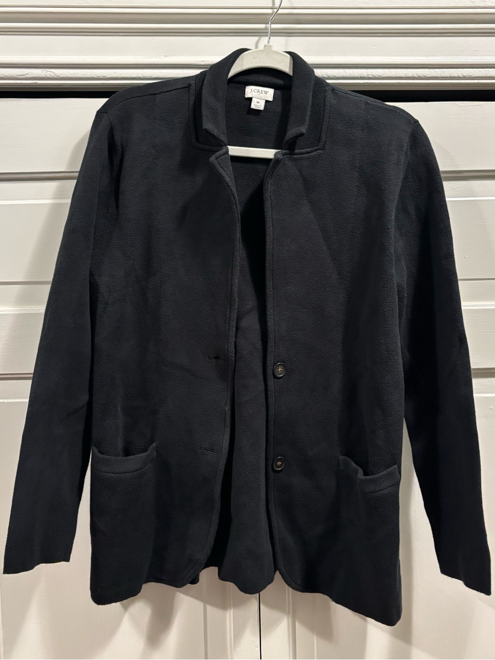 J. Crew Women's Black Knit Blazer Jacket